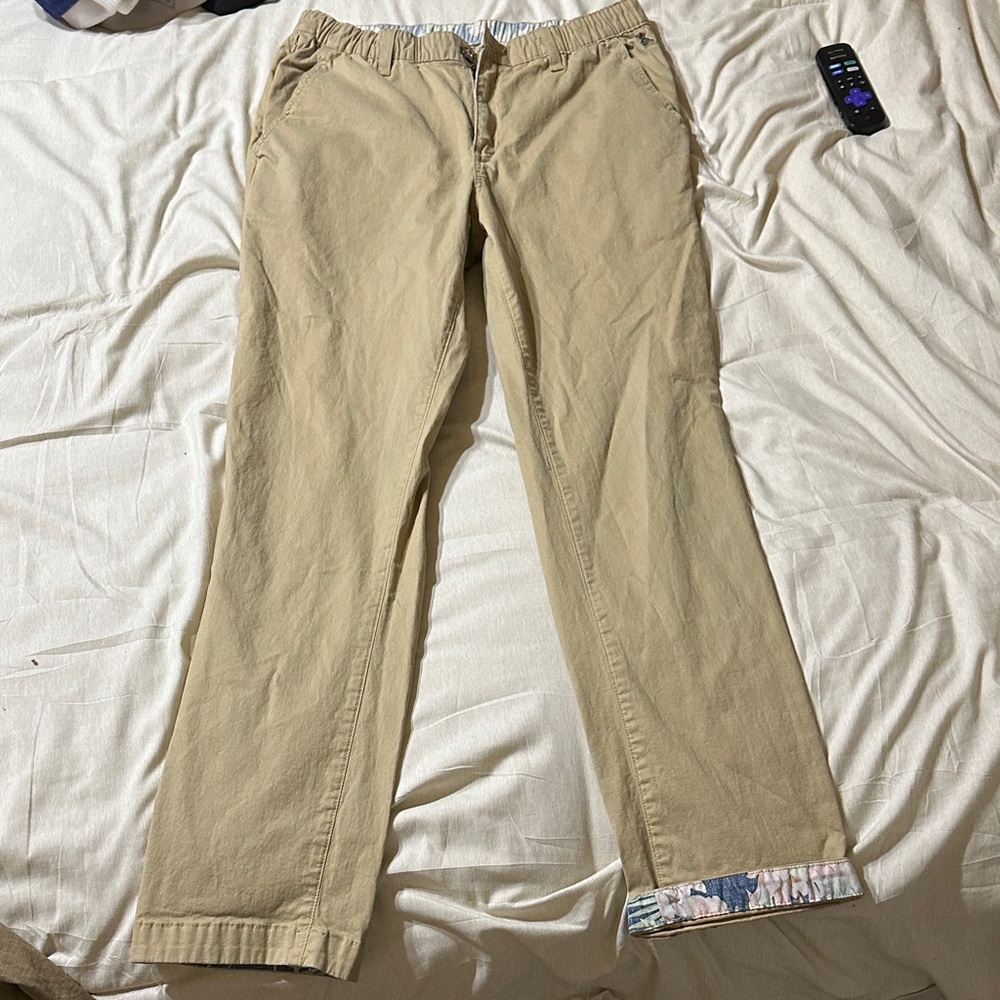 Chubbies Tan Chinos with Patterned Cuffs